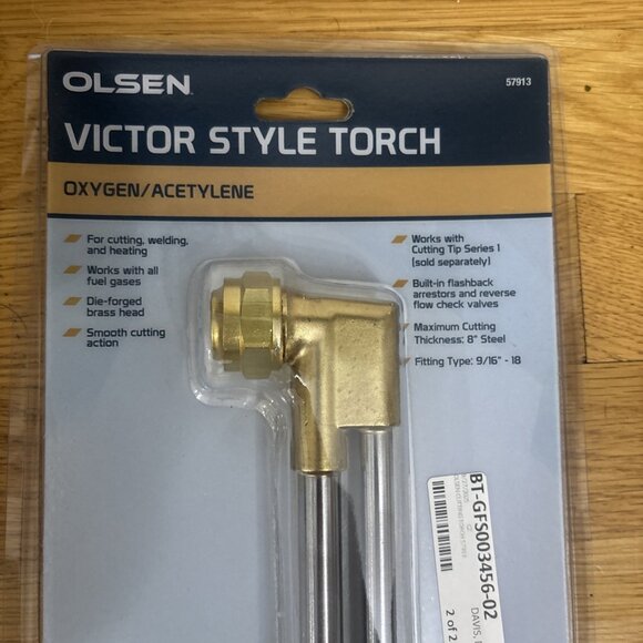 Olsen Victor Style Cutting Torch (57913) Oxygen/Acetylene ~NEW~ - Picture 2 of 4